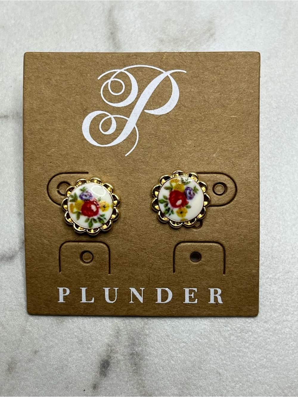 🆕 Plunder Vintage Look Grannycore Stud Earrings